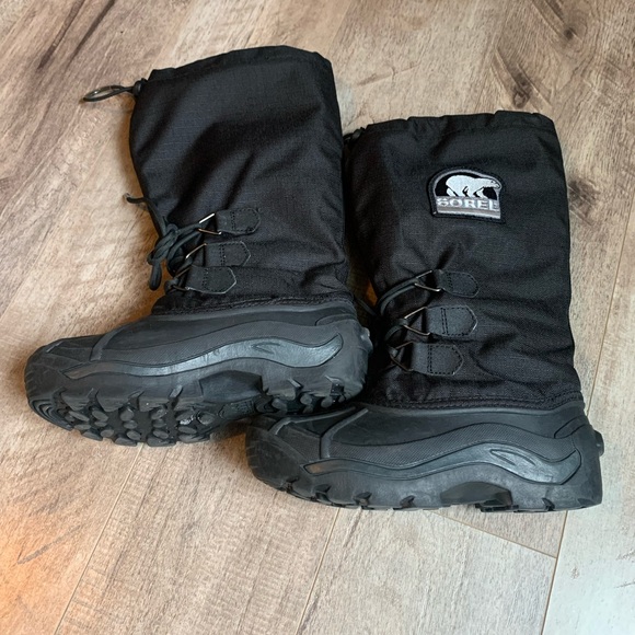 Sorel Blizzard llI Winter Boots Mens Sz 5 Black LL 1110-010Snow Rubber Tall Duck - Picture 2 of 12